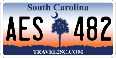 SC license plate AES482