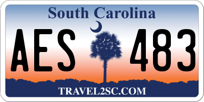 SC license plate AES483
