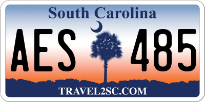 SC license plate AES485