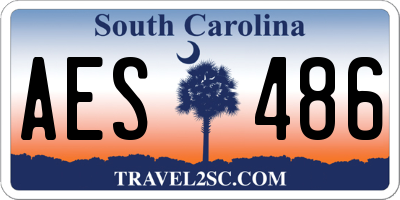 SC license plate AES486