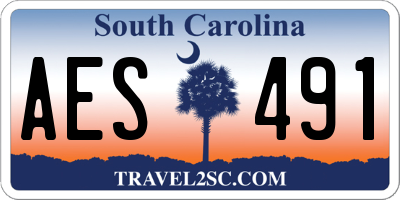 SC license plate AES491