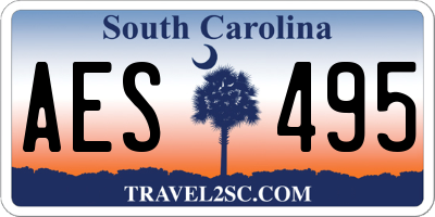 SC license plate AES495