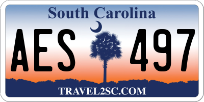 SC license plate AES497
