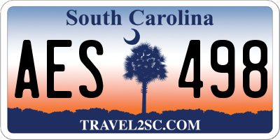 SC license plate AES498