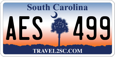 SC license plate AES499