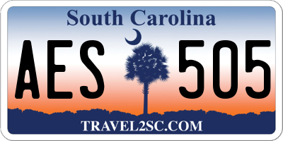 SC license plate AES505