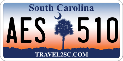 SC license plate AES510