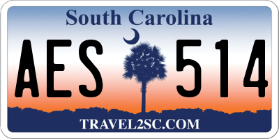 SC license plate AES514