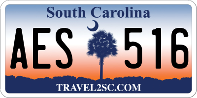 SC license plate AES516
