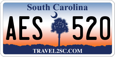 SC license plate AES520