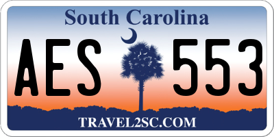 SC license plate AES553