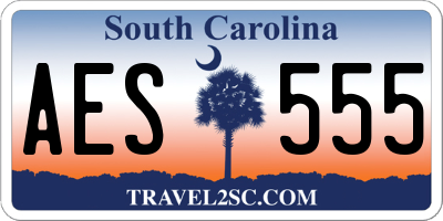 SC license plate AES555