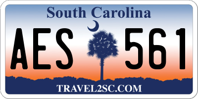SC license plate AES561
