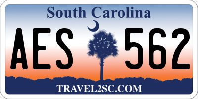 SC license plate AES562