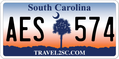 SC license plate AES574