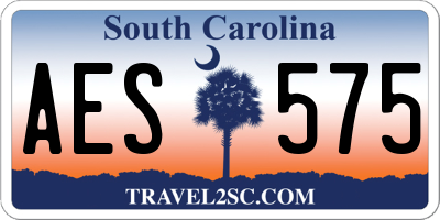 SC license plate AES575
