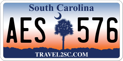 SC license plate AES576