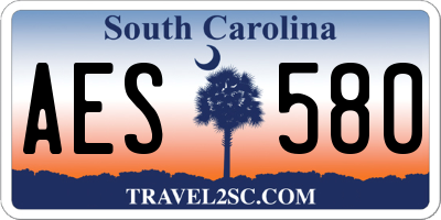 SC license plate AES580