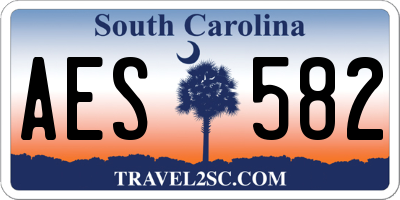 SC license plate AES582