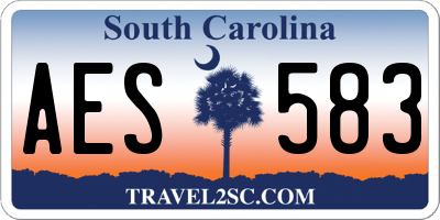 SC license plate AES583