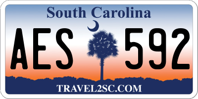 SC license plate AES592