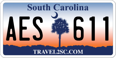 SC license plate AES611