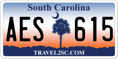 SC license plate AES615
