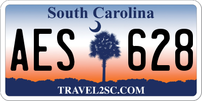 SC license plate AES628
