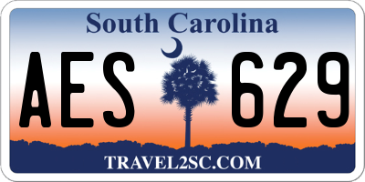 SC license plate AES629