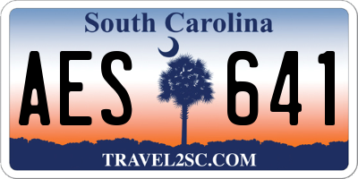 SC license plate AES641