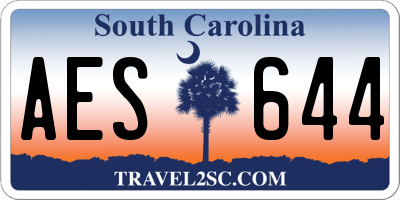 SC license plate AES644
