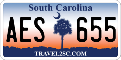 SC license plate AES655