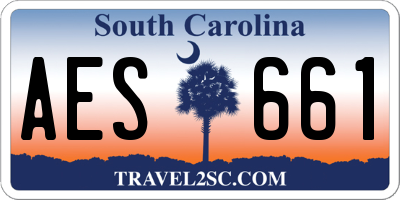 SC license plate AES661