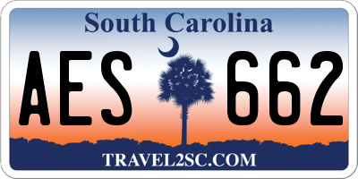 SC license plate AES662
