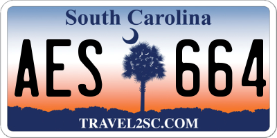 SC license plate AES664