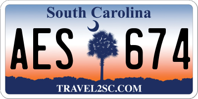 SC license plate AES674