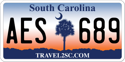 SC license plate AES689