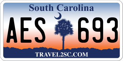 SC license plate AES693