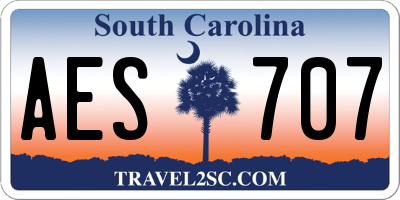 SC license plate AES707