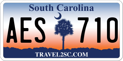 SC license plate AES710