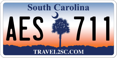 SC license plate AES711