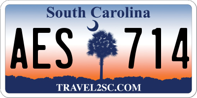SC license plate AES714