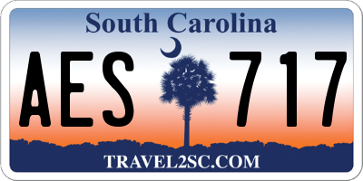 SC license plate AES717