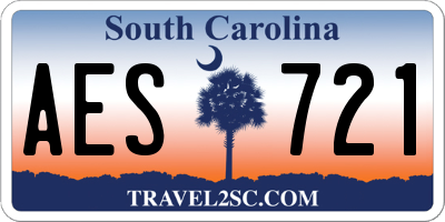 SC license plate AES721