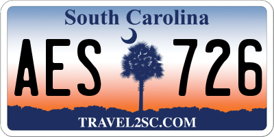 SC license plate AES726