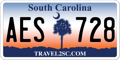 SC license plate AES728