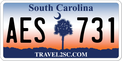 SC license plate AES731