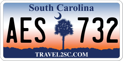 SC license plate AES732