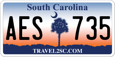 SC license plate AES735