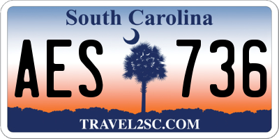 SC license plate AES736